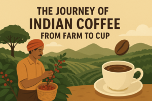 Indian coffee, coffee origins, bean to brew, coffee culture, specialty coffee, Indian coffee history, shade-grown coffee, coffee regions India
