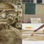 Mahatma Gandhi’s Portrait in Coffee – 2020