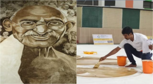 Mahatma Gandhi’s Portrait in Coffee – 2020